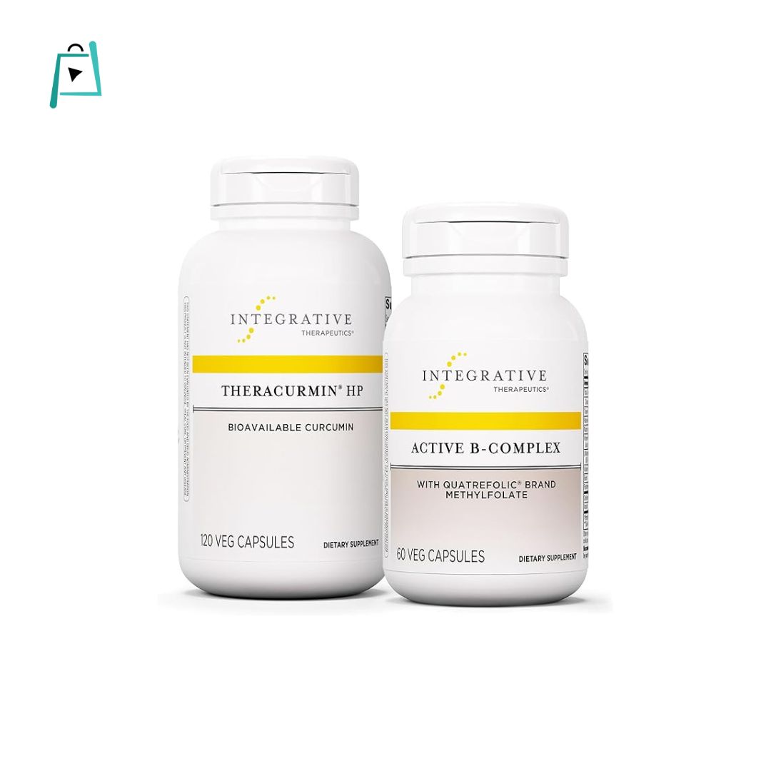 Integrative Therapeutics Bundle with Active B-Complex, 60 Capsules - Support Energy Metabolism with 8 B-Vitamins* - & NAC, 60 Capsules - Support Healthy Respiratory & Lung Function *